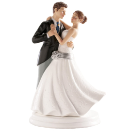 Dansend bruidspaar 20 cm cake topper