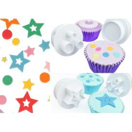 Cake Star Push Easy shapes  set 6 st