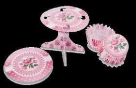 Jardin de roses cupcake decoset 36 pcs