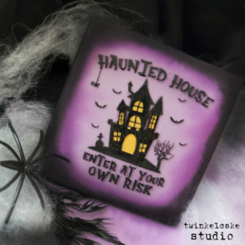 Haunted house stamp