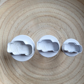 Voiture emporte-pièces à piston - 3 pcs