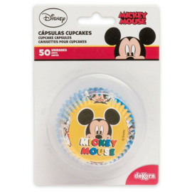 Mickey Mouse caissettes - 50 st (bleu/jaune)
