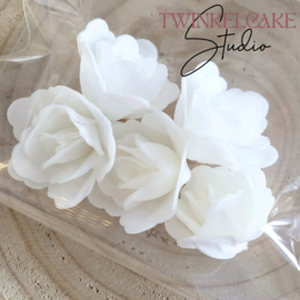 China 3D Rose small White 4.5 cm - 5 pcs (wafer paper)