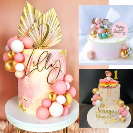 Boules Mix rose/rosé or/or/blanc 32 pcs