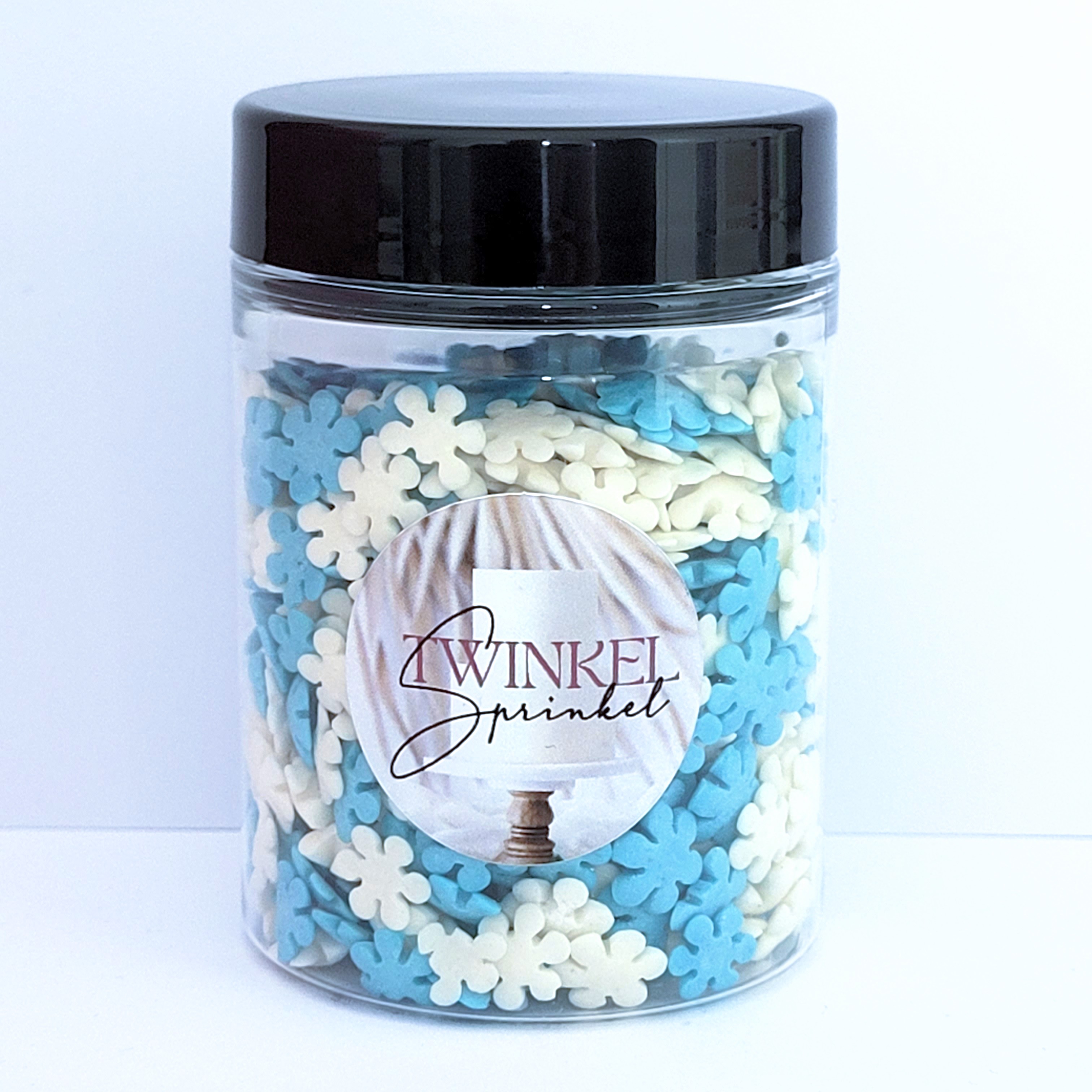 Twinkel Sprinkel Flocons de neige Mix Blancs/Bleues - 60 gr 5 pcs revendeurs