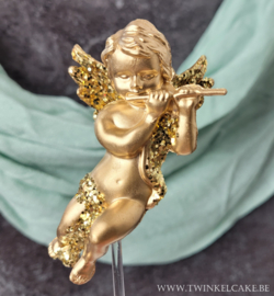 Cake topper gouden engel