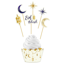 Eid Mubarak decoration set cupcakes 12 pcs