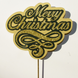 Merry Christmas or brillant cake topper