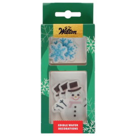 Bonhommes de neige et flocons - 9 pcs (papier amidon)