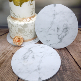 Cake board Marble rond 25 cm