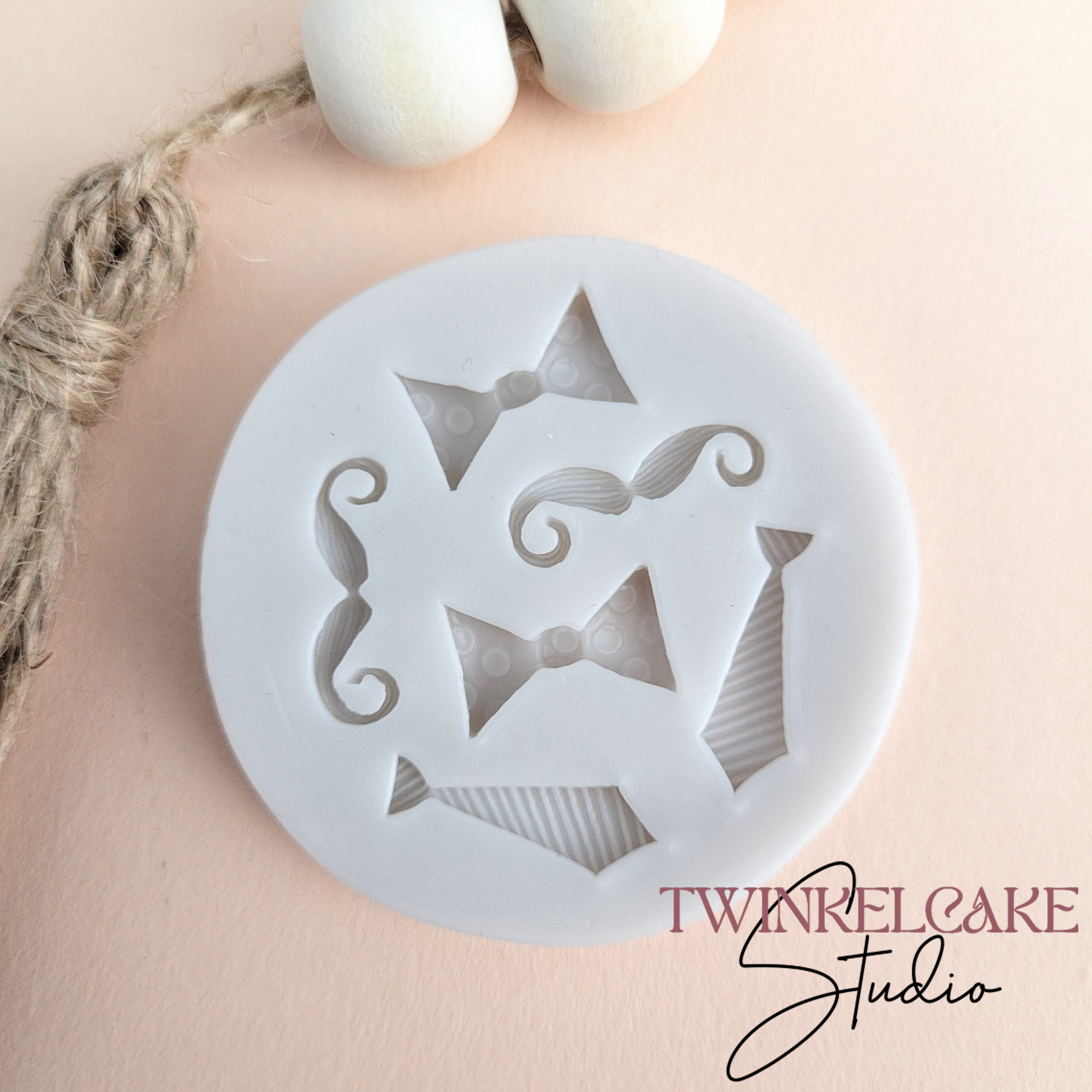 Snor, strik, das miniatuur silicone mould