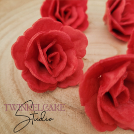 Chinese 3D Roos small Rood 4.5 cm - 5 st (wafer paper)