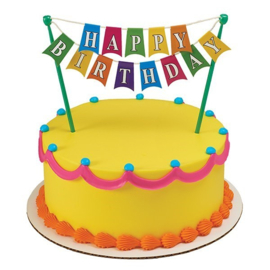 Happy Birthday guirlande gâteau