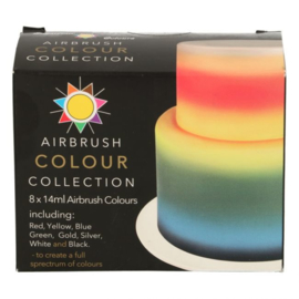 Collection de couleurs aérographe Sugarflair 8 x 15 ml