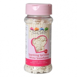 Glitter Schneeflocken Weiss 50 gr