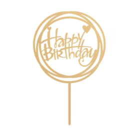 Happy Birthday round 15.4 (H) x 10 cm