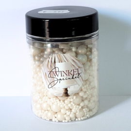 Twinkel Sprinkel Parels Parelmoer Wit mix - 70 gr