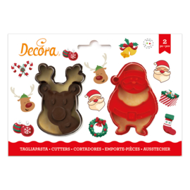 Santa and Reindeer - 2 pcs