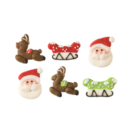 Santa Claus décoration en sucre (père Noël) - 6 pcs
