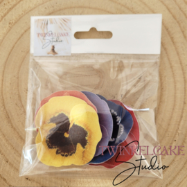 Violets 3D 5 cm - 5 pcs (wafer paper)