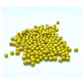 Mini parels chocolade  geel/goud 4 mm - 120 gr