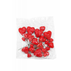 Set Hearts red 20 pcs