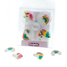 Einhorn/Regenbogen set 12 st