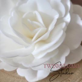 China 3D Rose Extra Large White 12.5 cm - 1 Pc (wafer paper)