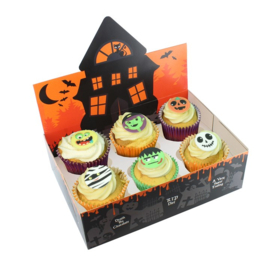 Halloween display boîte à cupcakes 6/12 cc par pc