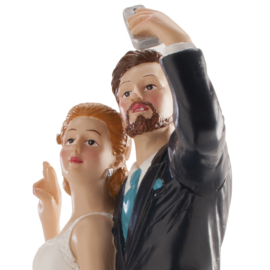 Bruidspaar "selfie" 20 cm