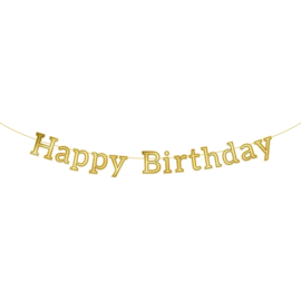 Happy Birthday banner Gold