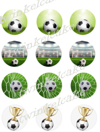 Voetbal cupcake print