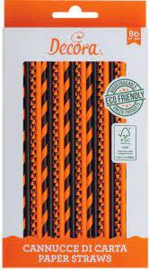 Halloween Straws in paper - 80 pcs