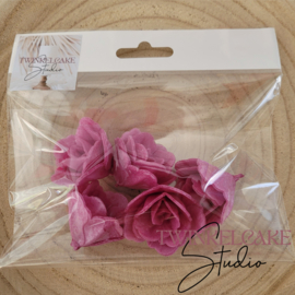 China 3D Rose small Purple 4.5 cm - 5 pcs (wafer paper)