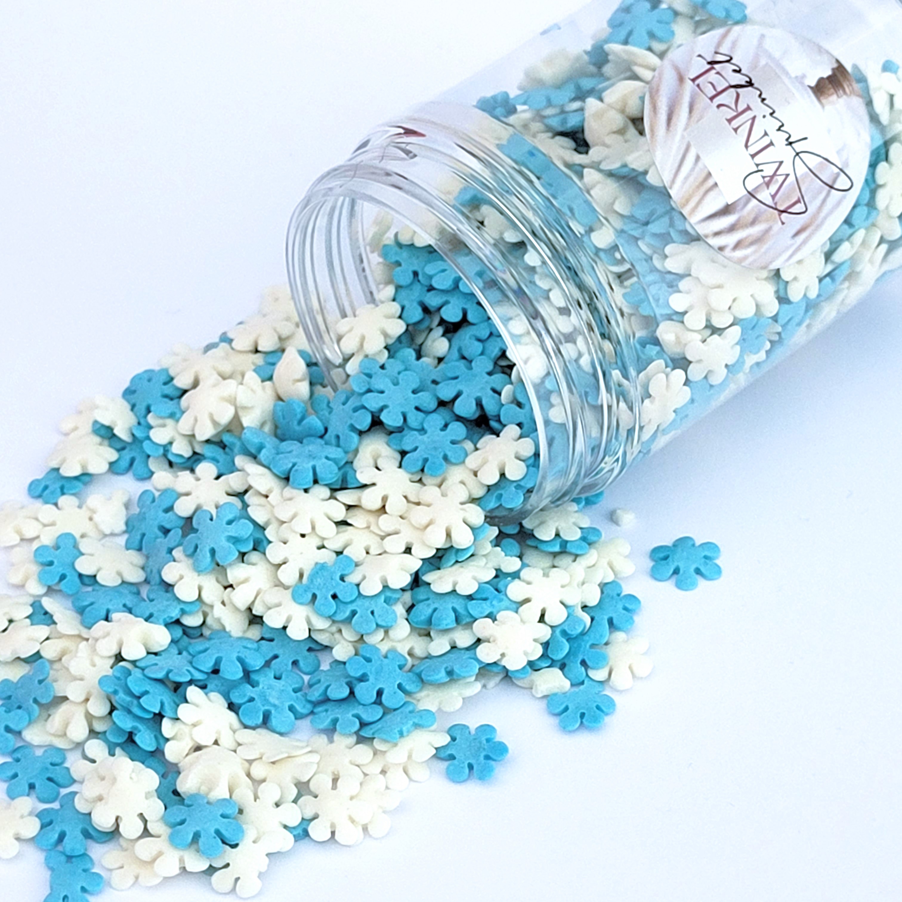 Twinkel Sprinkel Snowflakes Mix (Blauw/Wit) - 60 gr