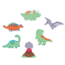 Dinosaure décoration en sucre - 6 pcs (PME)