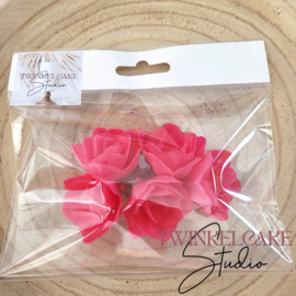 China 3D Rose small Fuchsia 4.5 cm - 5 pcs (wafer paper)