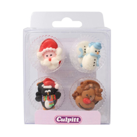 Christmas figures sugar decoration - 12 pcs