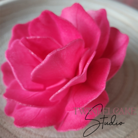 Rose 3D Extra Large Fuchsia 12 cm - 1 pc (waferpaper)
