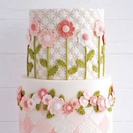 Katy Sue Fabric Flowers & Fancy Leaves silicone mould