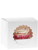 Cupcakedoosje (1 cupcake) - 10 st (wit) - House of Marie