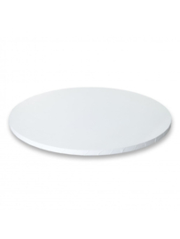 Plateau à gâteau blanc rond 25 cm (drum)