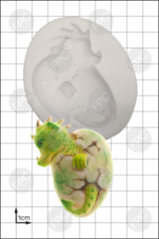 FPC Hatching Dragon 3D (uitkomende draak) silicone mould