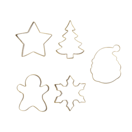 Christmas Golden Cutterset - 5 pcs