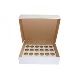 Cupcake box with insert for 24 cupcakes (per 5 pieces) - White ONLY SHOP