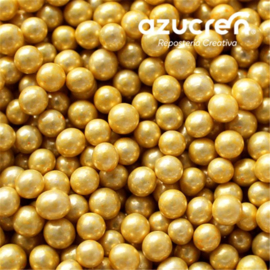 Zuckerperlen Metallic Gold 4 mm - 90 gr ohne E171