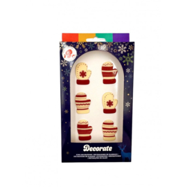 Kerstwanten chocolade decoratie - 6 st