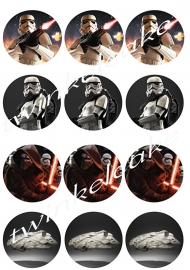 Feuille alimentaire cupcake star wars 3