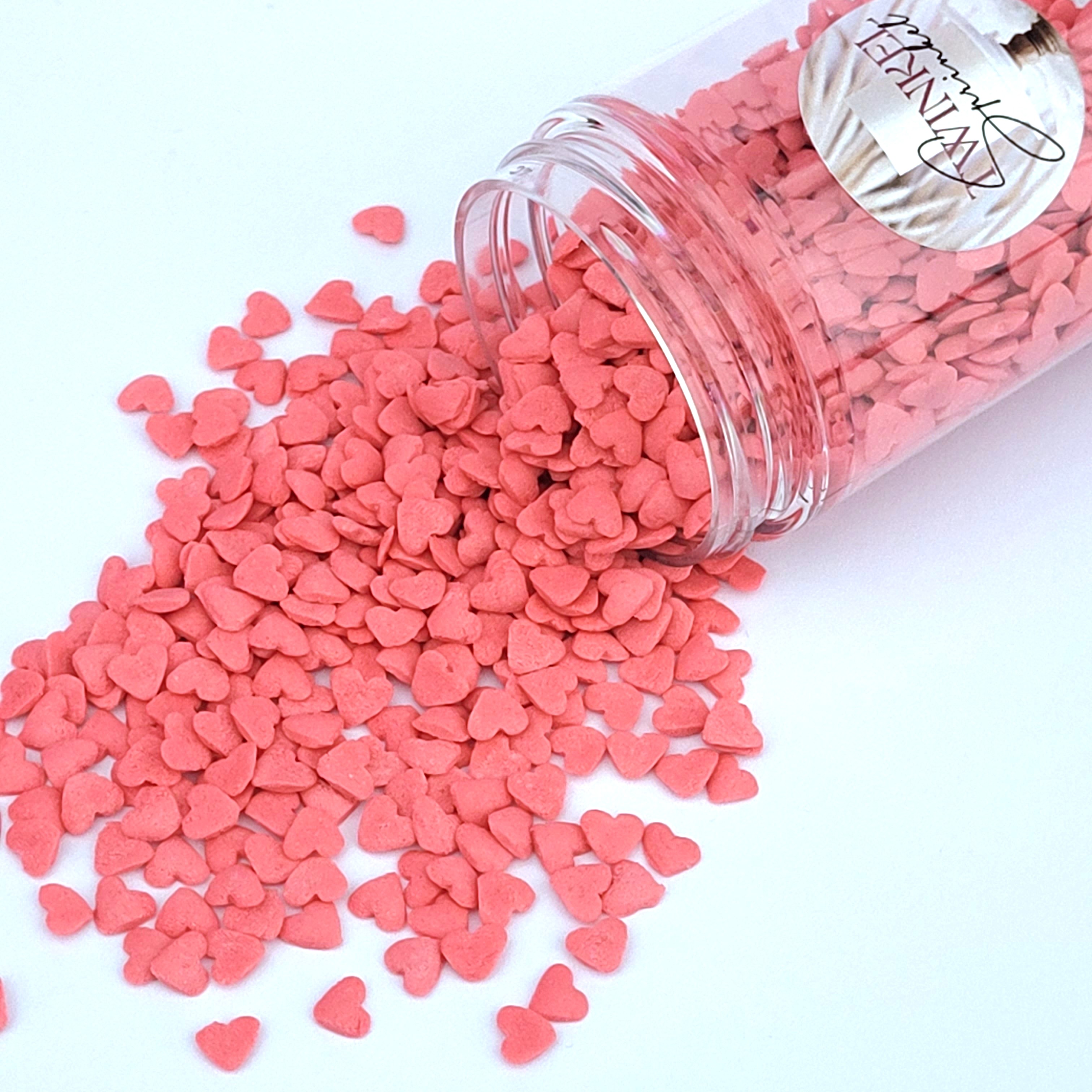 Twinkel Sprinkel Hartjes Rood Coral - 60 gr
