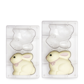 Bunny klein chocolade mould 94 x 80 mm